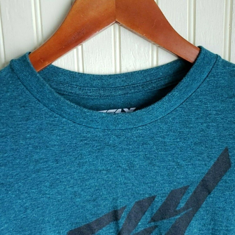 Fly Racing Shirt Mens XL Blue Logo Graphic Tagless Cotton Jersey Tee Motocross